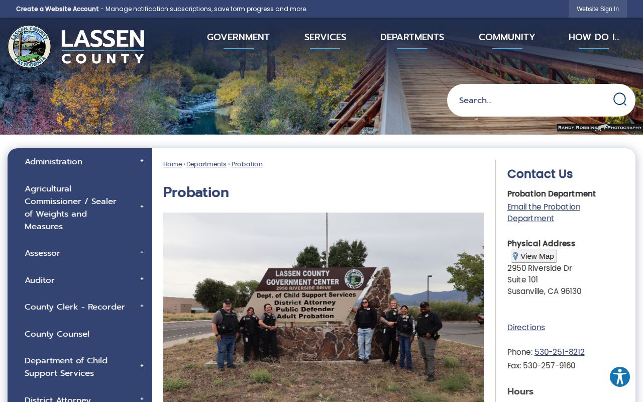 Lassen County post-release supervision probation office source