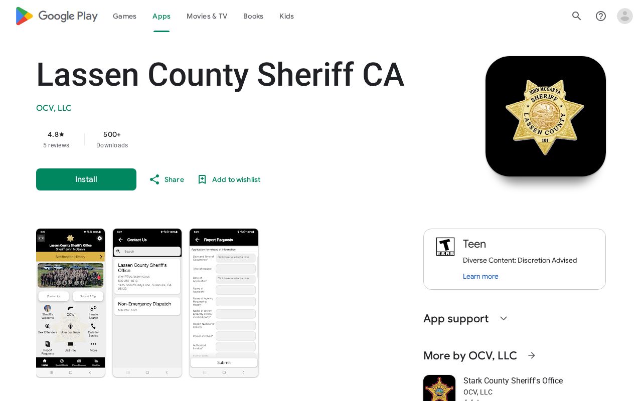 Lassen County 24 hour release sheriff app access channel